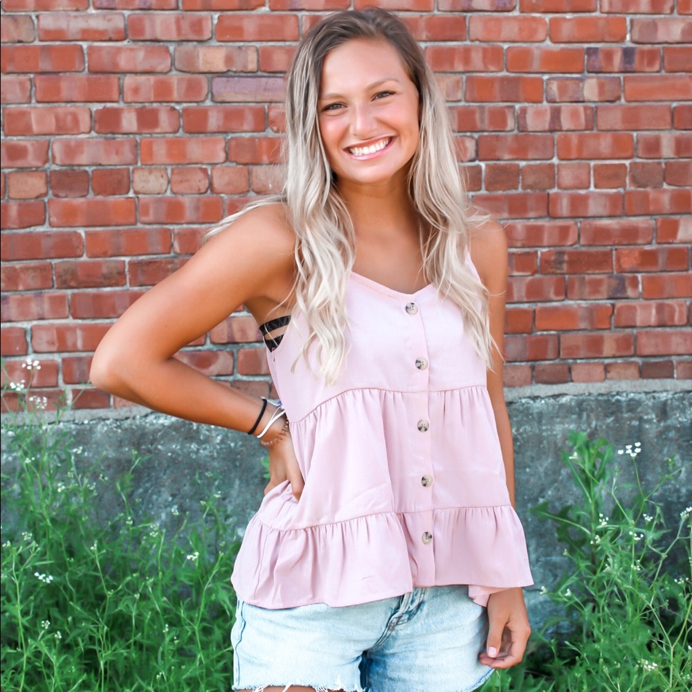 Babydoll Button Tank